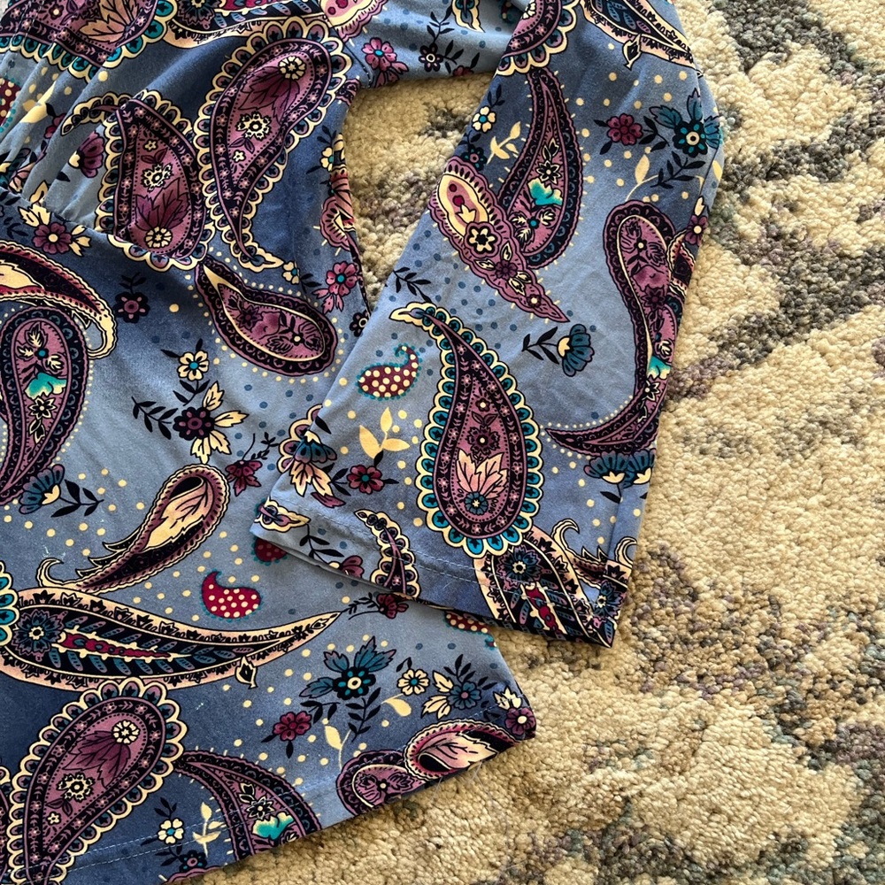 Garage Blue Paisley Long Sleeve Top - Picture 3 of 4
